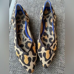 Rothy’s The Point Leopard Flats 8.5